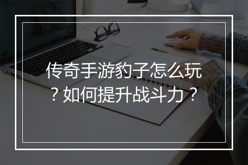 传奇手游豹子怎么玩？如何提升战斗力？