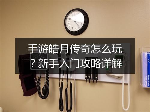 手游皓月传奇怎么玩？新手入门攻略详解