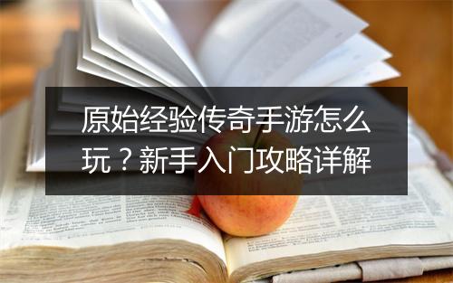 原始经验传奇手游怎么玩？新手入门攻略详解