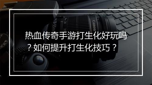 热血传奇手游打生化好玩吗？如何提升打生化技巧？