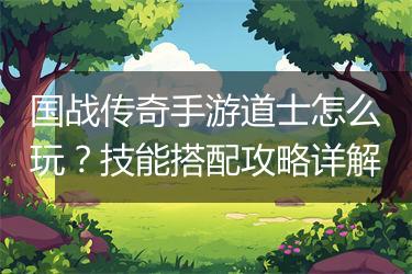 国战传奇手游道士怎么玩？技能搭配攻略详解