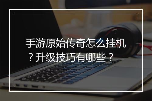手游原始传奇怎么挂机？升级技巧有哪些？