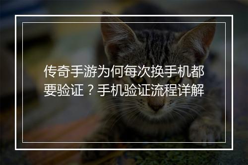 传奇手游为何每次换手机都要验证？手机验证流程详解