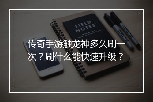 传奇手游触龙神多久刷一次？刷什么能快速升级？