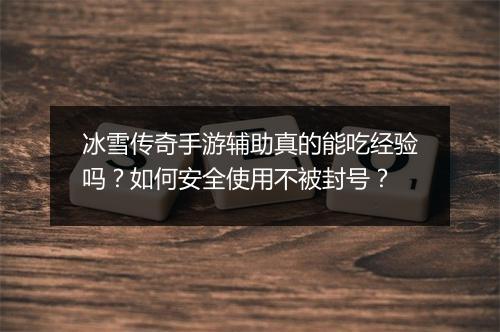 冰雪传奇手游辅助真的能吃经验吗？如何安全使用不被封号？