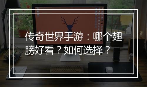 传奇世界手游：哪个翅膀好看？如何选择？