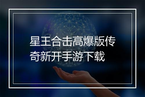 星王合击高爆版传奇新开手游下载
