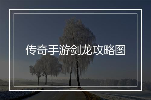 传奇手游剑龙攻略图