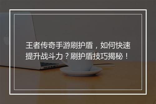 王者传奇手游刷护盾，如何快速提升战斗力？刷护盾技巧揭秘！