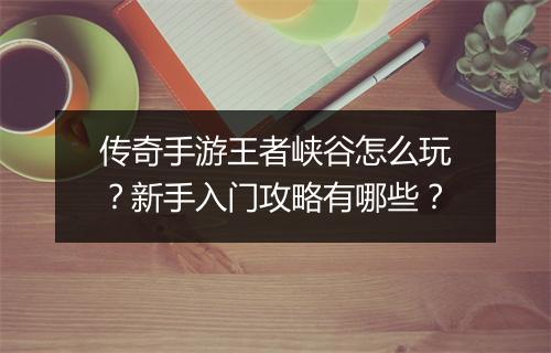 传奇手游王者峡谷怎么玩？新手入门攻略有哪些？