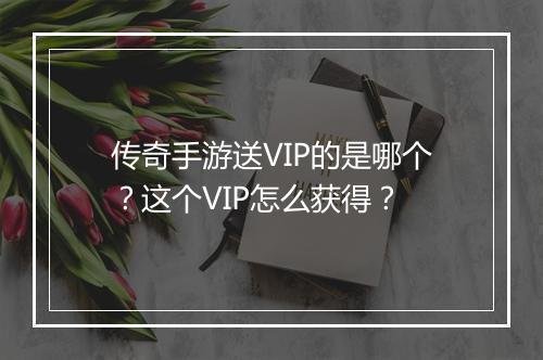 传奇手游送VIP的是哪个？这个VIP怎么获得？