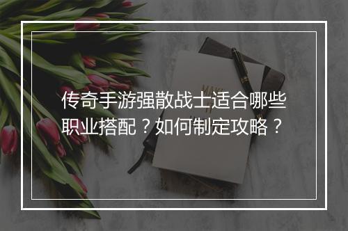 传奇手游强散战士适合哪些职业搭配？如何制定攻略？