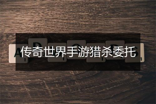 传奇世界手游猎杀委托