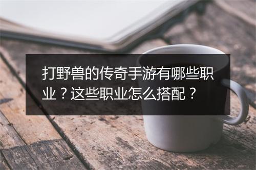 打野兽的传奇手游有哪些职业？这些职业怎么搭配？