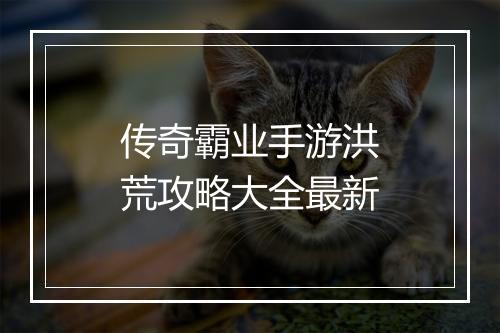 传奇霸业手游洪荒攻略大全最新