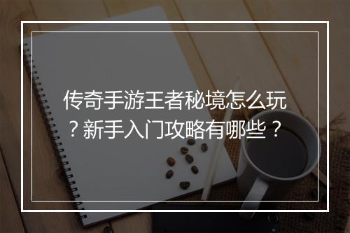 传奇手游王者秘境怎么玩？新手入门攻略有哪些？
