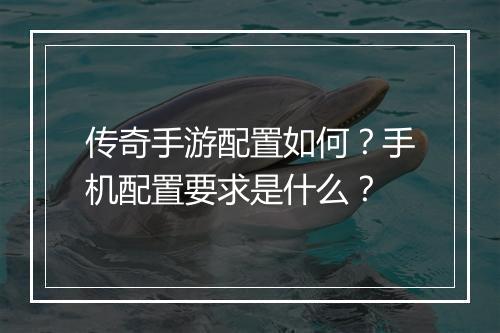 传奇手游配置如何？手机配置要求是什么？