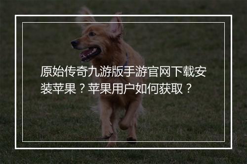 原始传奇九游版手游官网下载安装苹果？苹果用户如何获取？