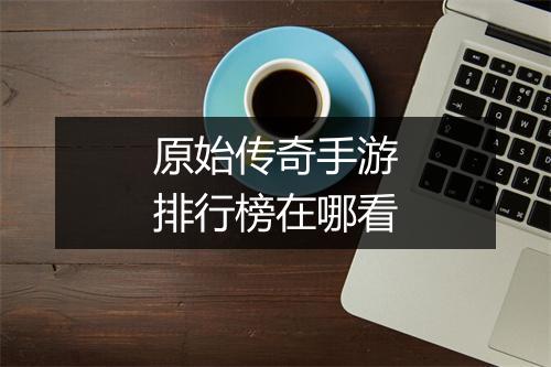 原始传奇手游排行榜在哪看
