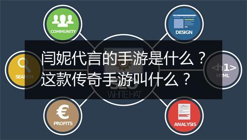 闫妮代言的手游是什么？这款传奇手游叫什么？