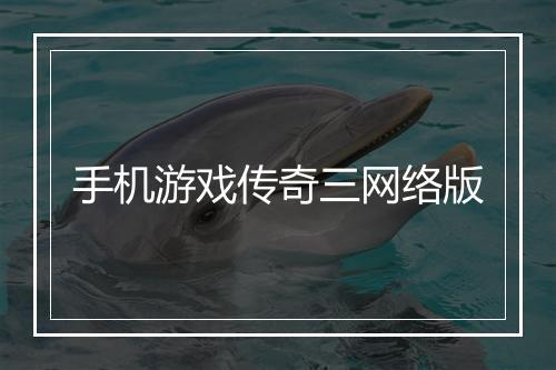 手机游戏传奇三网络版