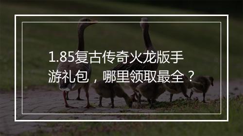 1.85复古传奇火龙版手游礼包，哪里领取最全？
