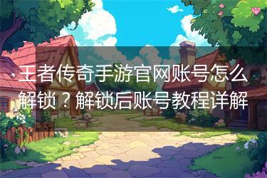 王者传奇手游官网账号怎么解锁？解锁后账号教程详解