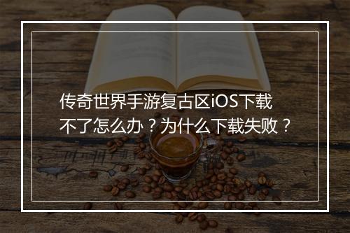 传奇世界手游复古区iOS下载不了怎么办？为什么下载失败？