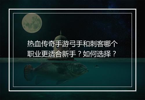 热血传奇手游弓手和刺客哪个职业更适合新手？如何选择？