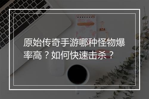 原始传奇手游哪种怪物爆率高？如何快速击杀？
