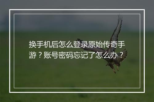 换手机后怎么登录原始传奇手游？账号密码忘记了怎么办？
