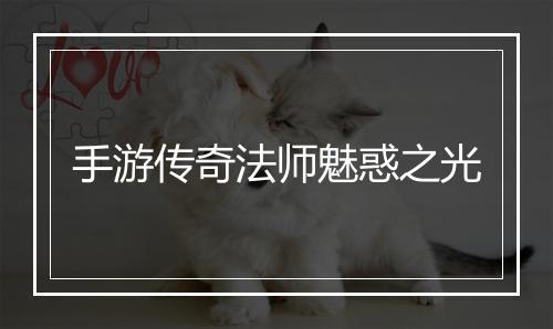 手游传奇法师魅惑之光