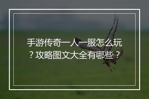 手游传奇一人一服怎么玩？攻略图文大全有哪些？