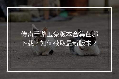 传奇手游玉兔版本合集在哪下载？如何获取最新版本？