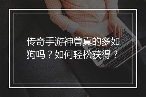 传奇手游神兽真的多如狗吗？如何轻松获得？