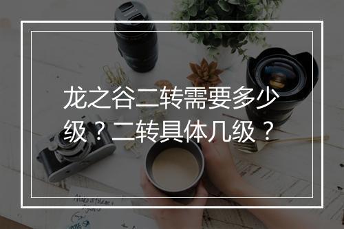 龙之谷二转需要多少级？二转具体几级？