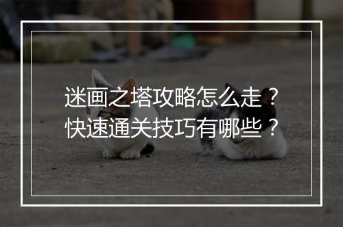 迷画之塔攻略怎么走？快速通关技巧有哪些？