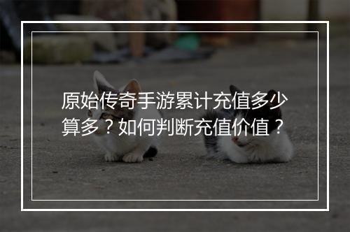 原始传奇手游累计充值多少算多？如何判断充值价值？