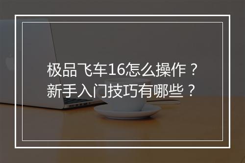 极品飞车16怎么操作？新手入门技巧有哪些？