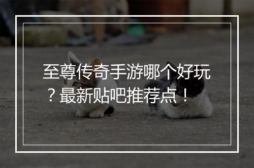 至尊传奇手游哪个好玩？最新贴吧推荐点！