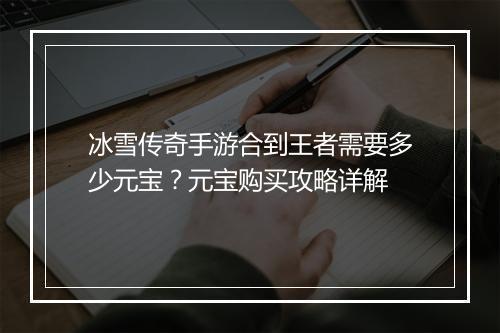 冰雪传奇手游合到王者需要多少元宝？元宝购买攻略详解