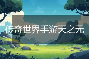 传奇世界手游天之元