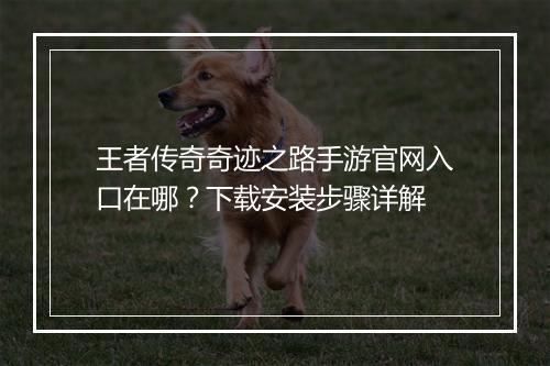 王者传奇奇迹之路手游官网入口在哪？下载安装步骤详解