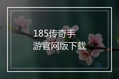 185传奇手游官网版下载