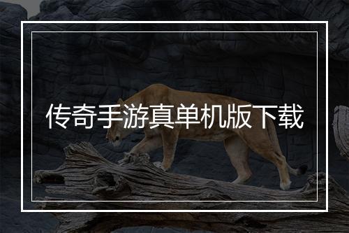 传奇手游真单机版下载