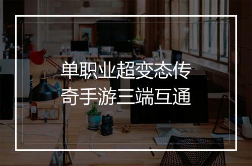 单职业超变态传奇手游三端互通
