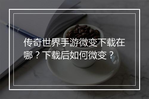 传奇世界手游微变下载在哪？下载后如何微变？