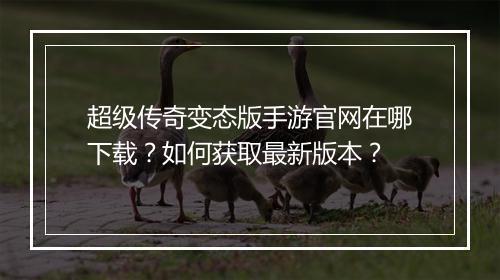 超级传奇变态版手游官网在哪下载？如何获取最新版本？