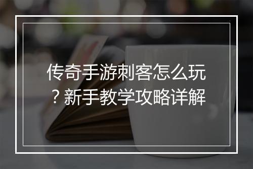 传奇手游刺客怎么玩？新手教学攻略详解