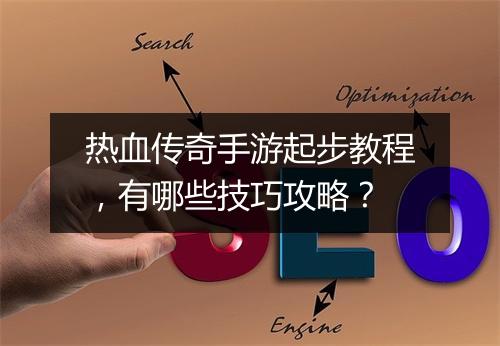 热血传奇手游起步教程，有哪些技巧攻略？
